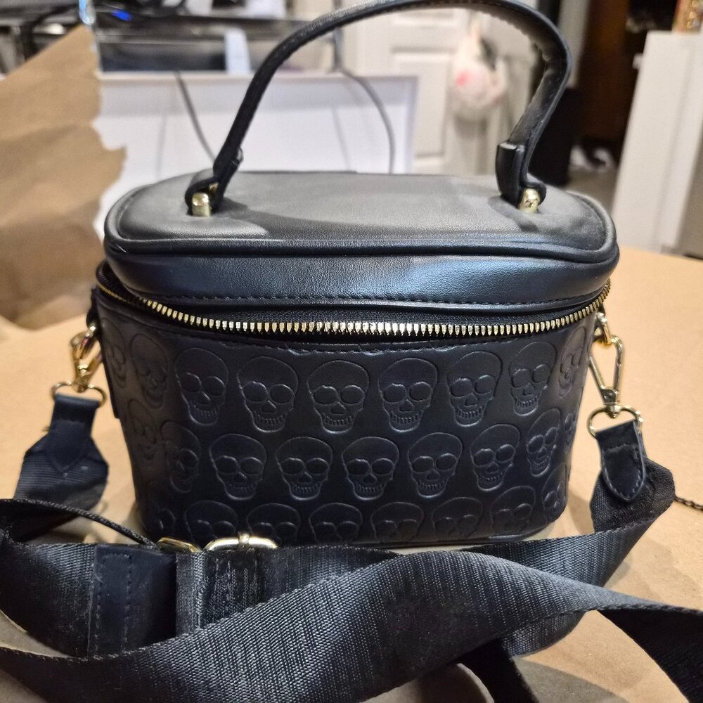 Betsey Johnson Skullicious Skull Embossed Vanity Crossbody Bag